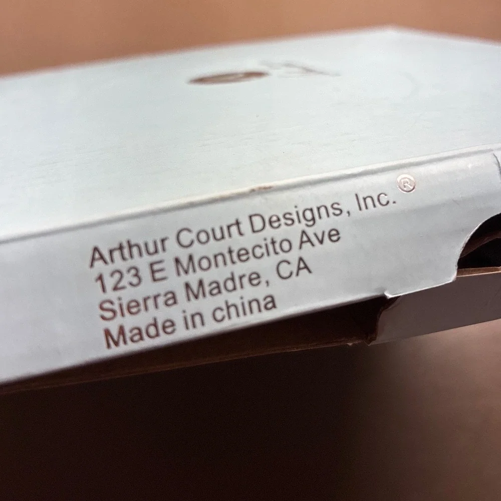Arthur Court Vintage Horseshoe Plate with Server in box serving tray w spreader